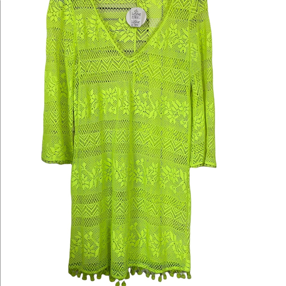 En Crème Bathing Suit Coverup Size Small. Lace. Bright Yellow.